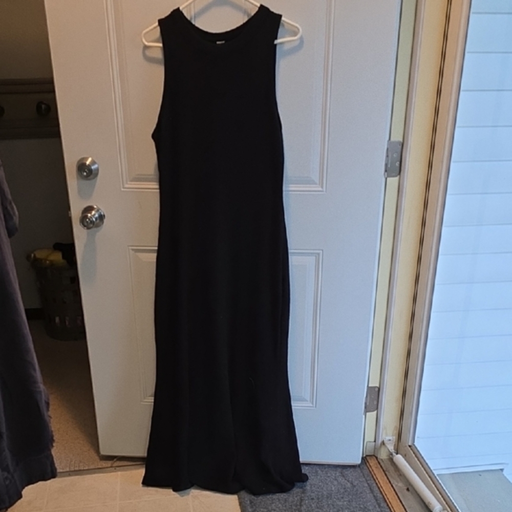 NWOT Monrow Black Halter Sheath Maxi Dress